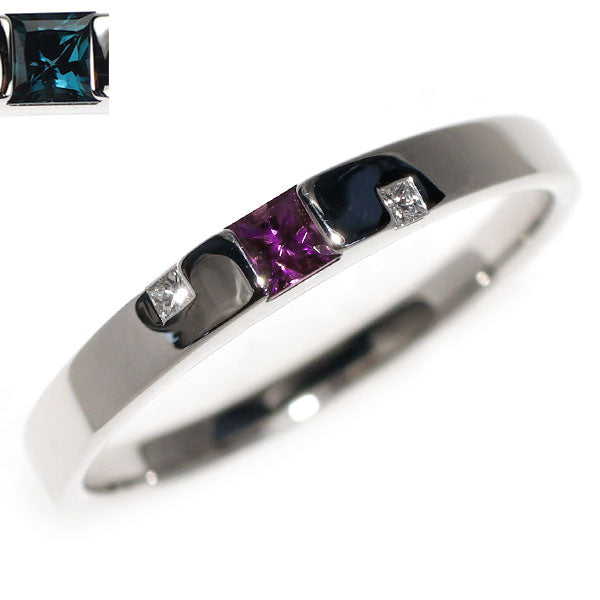 ジェムケリー 希少 Pt900 アレキサンドライト ダイヤモンド リング 0.128ct D0.03ct