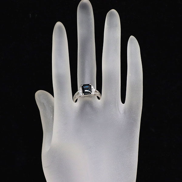 Pt900 サファイア ダイヤモンド リング 2.639ct D0.36ct