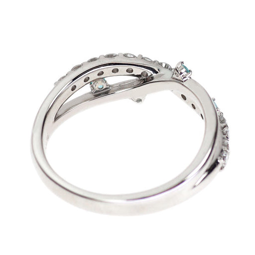 Pt900 パライバトルマリン ダイヤモンド リング 0.09ct D0.50ct