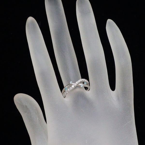 Pt900 パライバトルマリン ダイヤモンド リング 0.09ct D0.50ct