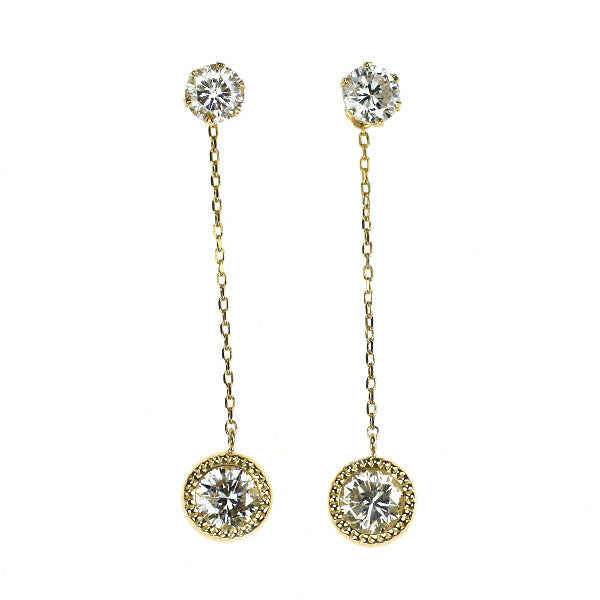 K18YG ダイヤモンド ピアス 1.00ct 2way