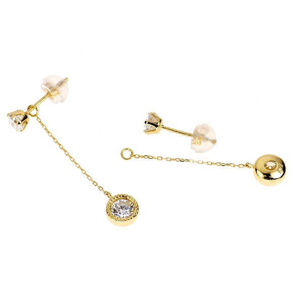 K18YG ダイヤモンド ピアス 1.00ct 2way