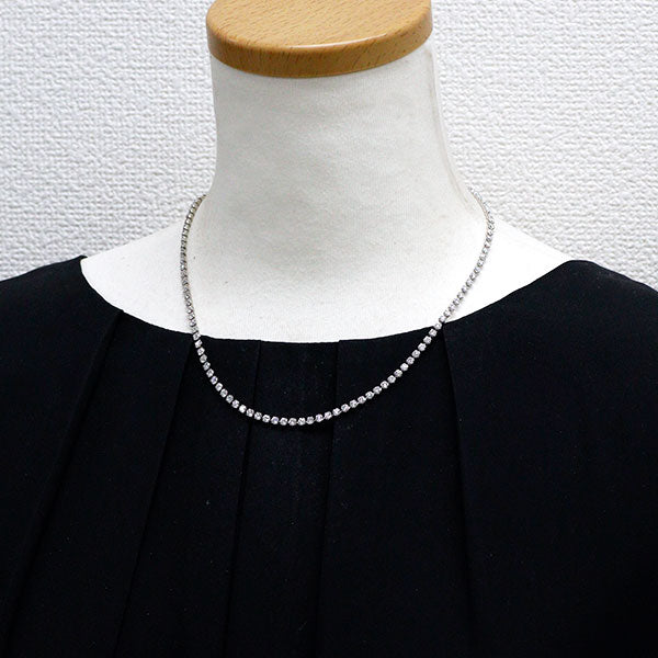 Pt850 ダイヤモンド テニス ネックレス 10.00ct