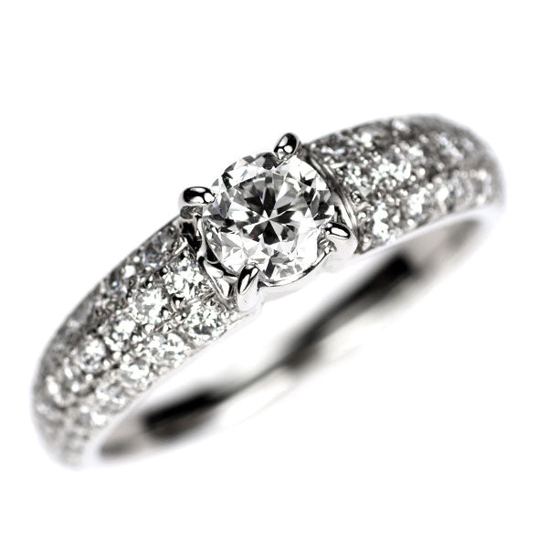 カナディアンダイヤ Pt950 ダイヤモンド リング 0.501ct F VS2 G D0.50ct