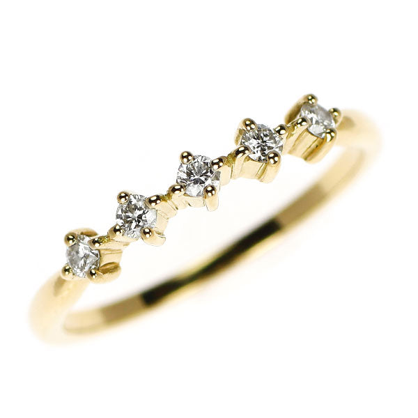 アーカー K18YG ダイヤモンド リング 0.09ct ピンキー 一文字