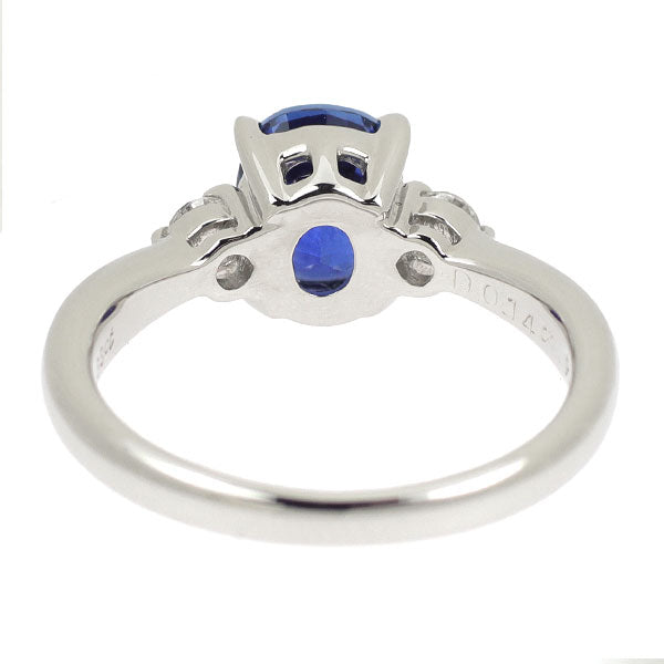 Pt900 サファイア ダイヤモンド リング 1.63ct D0.14ct