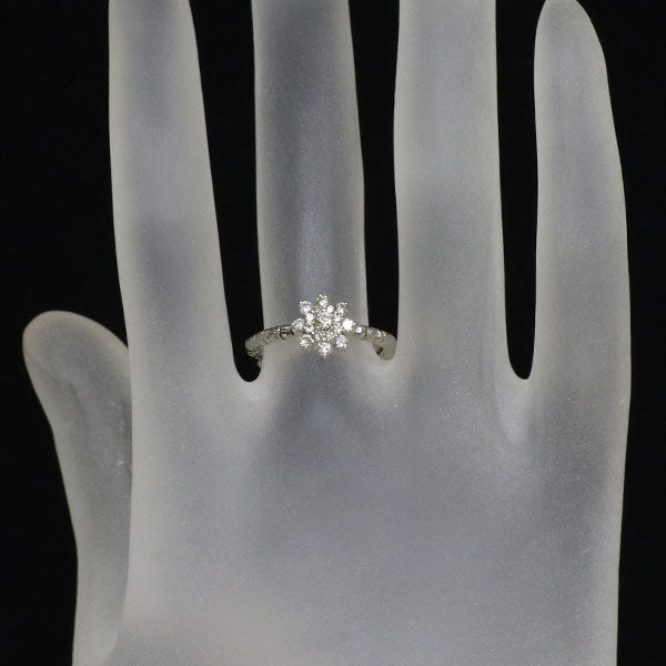 Pt999 ダイヤモンド リング 0.30ct 形状記憶 フラワー