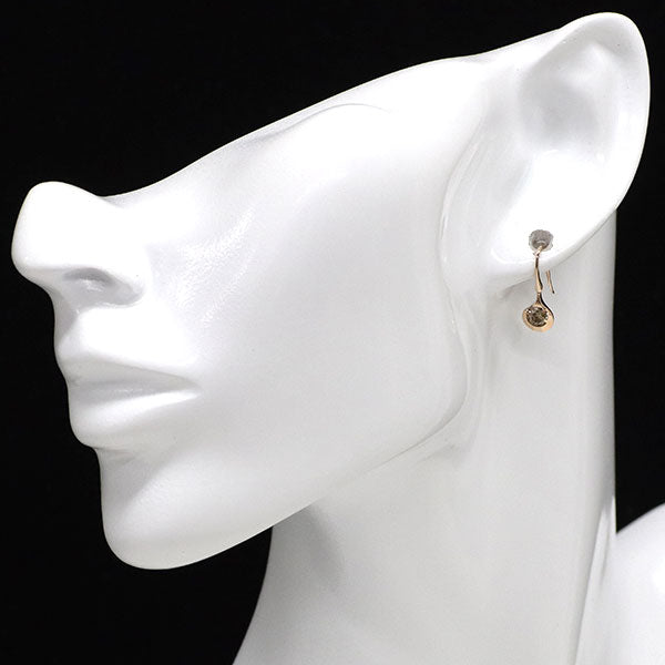 カシケイ K18BG ブラウン ダイヤモンド ピアス 0.60ct ドッツ