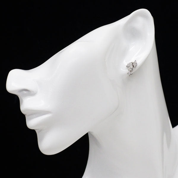 Pt900 ダイヤモンド ピアス 1.08ct D0.20ct
