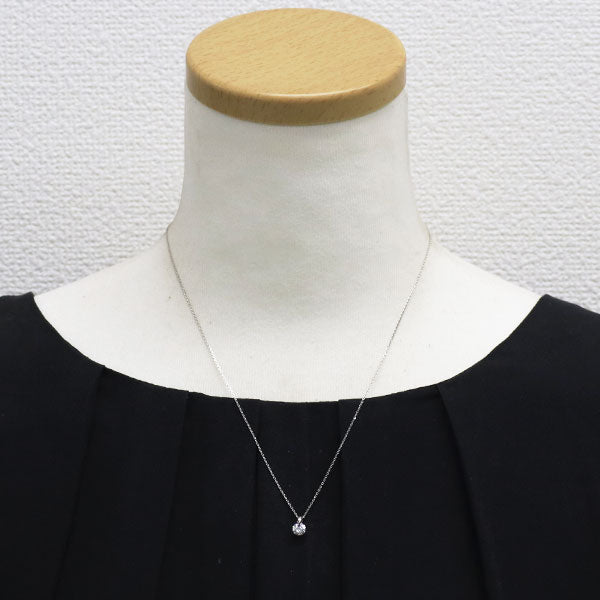 新品 Pt950/ Pt850 ダイヤモンド ペンダントネックレス 0.483ct F VVS2 VG 1点留め【エスコレ】