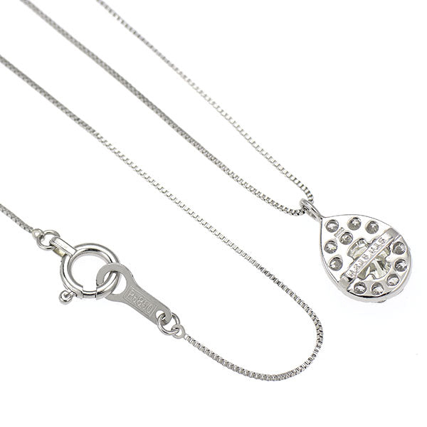 Pt900/ Pt850 ダイヤモンド ペンダントネックレス 0.218ct D0.15ct