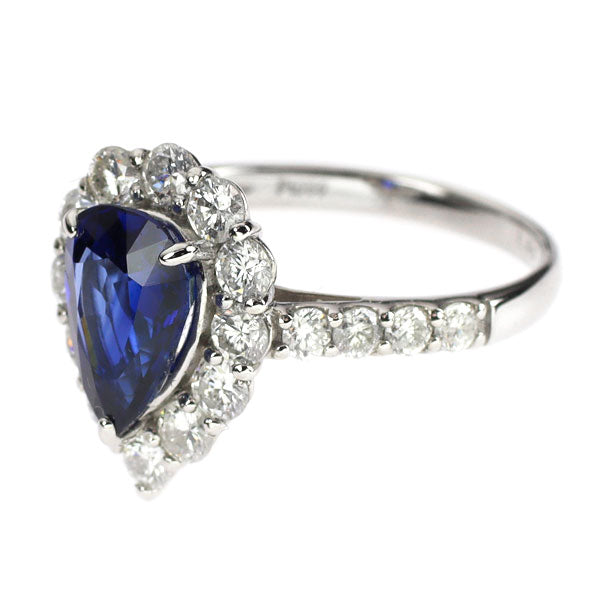 Pt950 ロイヤルブルー サファイア ダイヤモンド リング 1.85ct D1.11ct