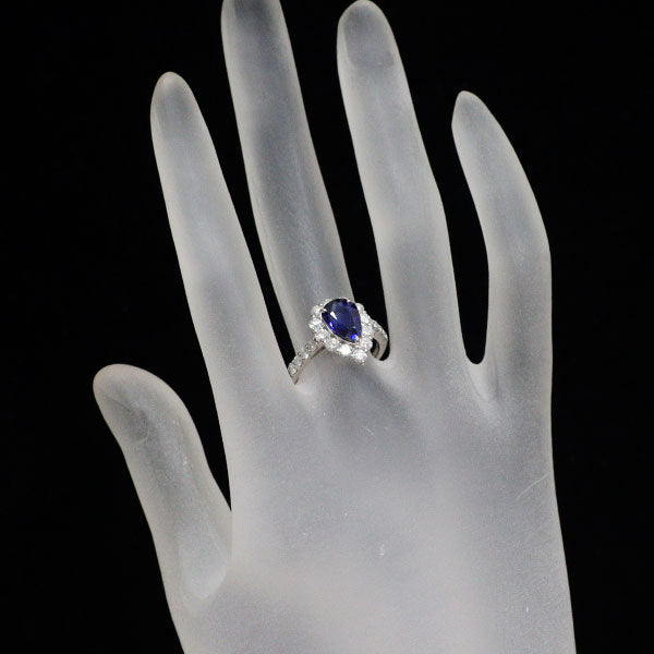 Pt950 ロイヤルブルー サファイア ダイヤモンド リング 1.85ct D1.11ct