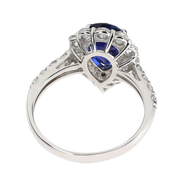 Pt950 ロイヤルブルー サファイア ダイヤモンド リング 1.85ct D1.11ct