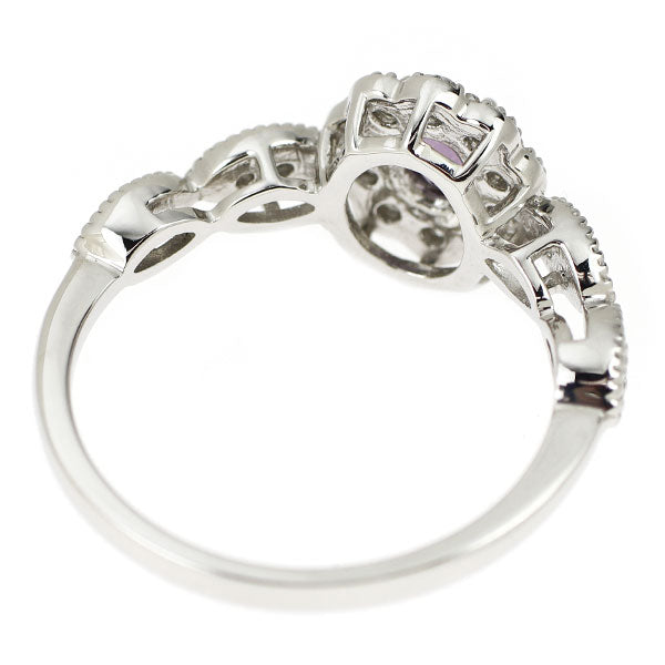 Pt950 パープルスピネル ダイヤモンド リング 0.38ct D0.28ct