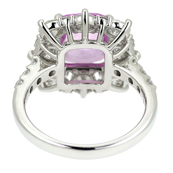 Pt950 ピンクサファイア ダイヤモンド リング 2.89ct D1.85ct