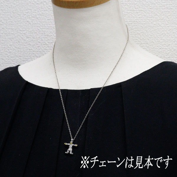 Pt900 カラーレス/トリートイエロー ダイヤモンド ペンダントトップ 0.90ct