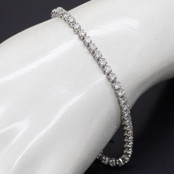 Pt850 ダイヤモンド ブレスレット 3.00ct テニス
