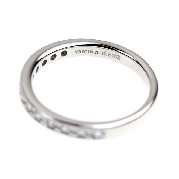 トレセンテ K18WG ダイヤモンド リング 0.26ct ハーフエタニティ