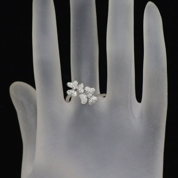 K18WG ダイヤモンド リング 0.283ct フラワー