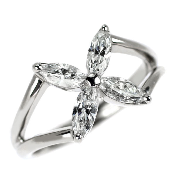 Pt900 ダイヤモンド リング 0.613ct フラワー