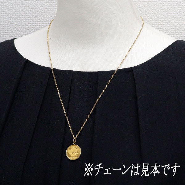 K18YG/ K24 ペンダントトップ コイン パンダ