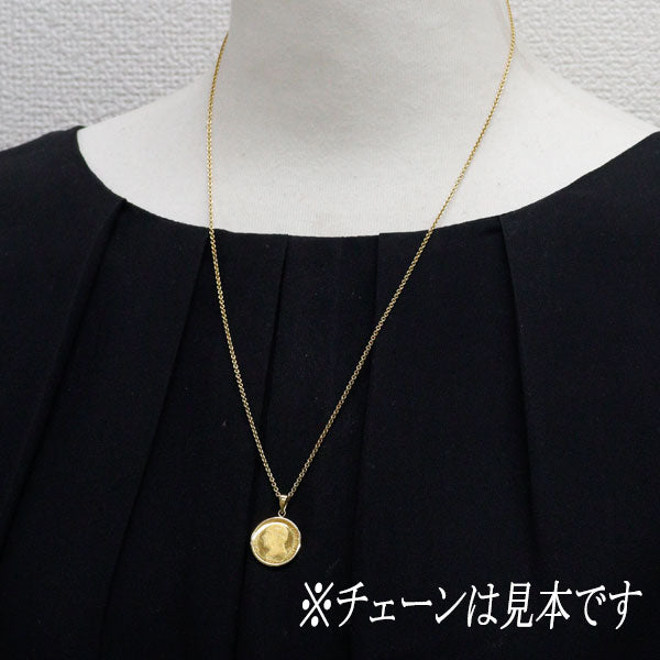 K18YG/ K24 ペンダントトップ コイン
