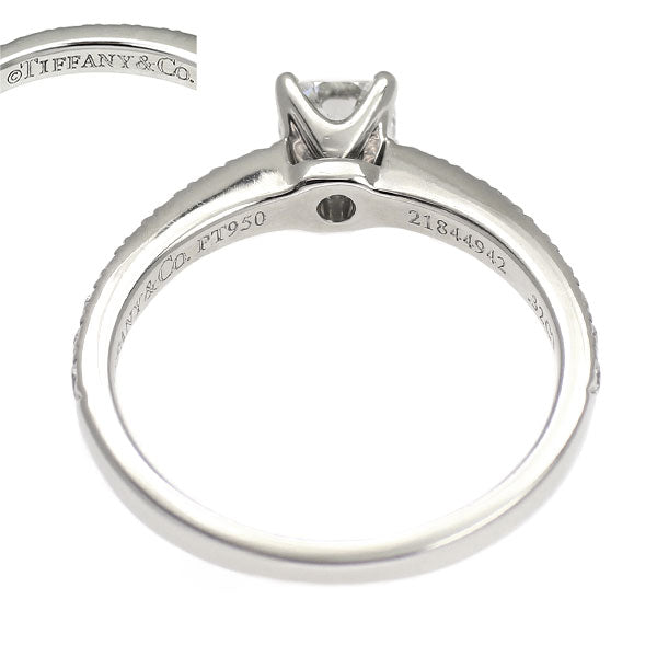 ティファニー Pt950 クッションカット ダイヤモンド リング 0.32ct