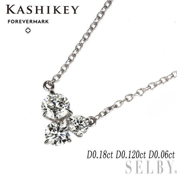 カシケイ/フォーエバーマーク Pt900/ Pt850 ダイヤモンド ペンダントネックレス 0.36ct