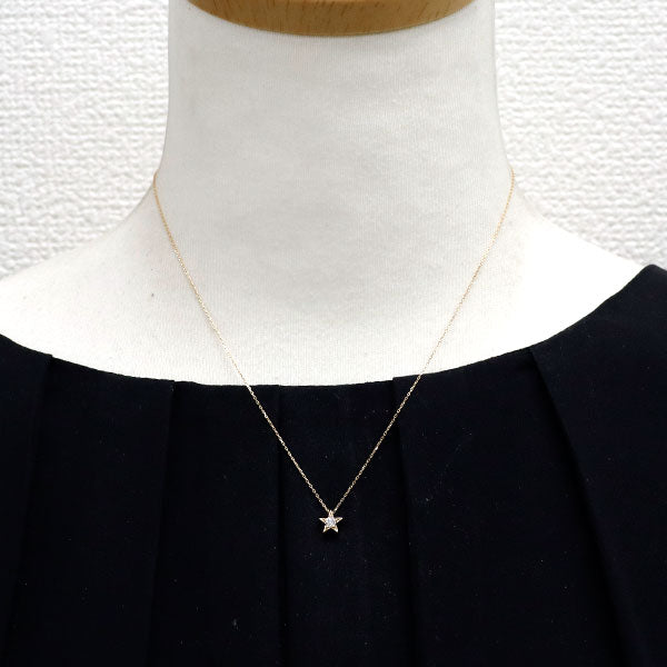 wish upon a star K18YG ダイヤモンド ルビー ペンダントネックレス 0.091ct スター 星 リバーシブル