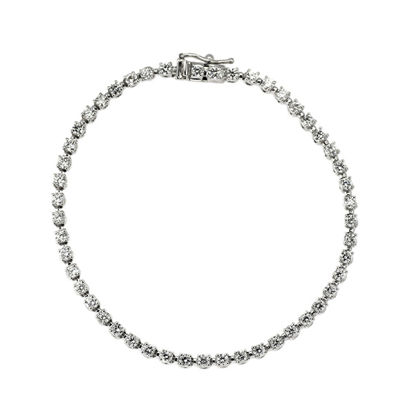 K18WG ダイヤモンド テニス ブレスレット 1.72ct