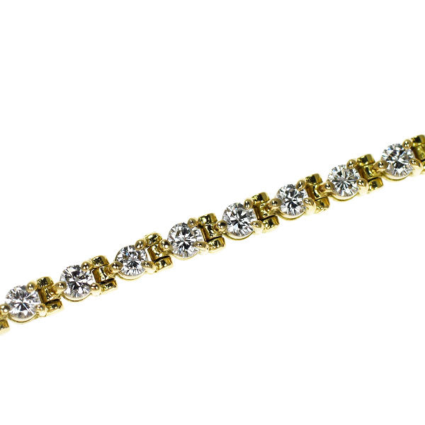 K18YG ダイヤモンド テニス ブレスレット 2.375ct