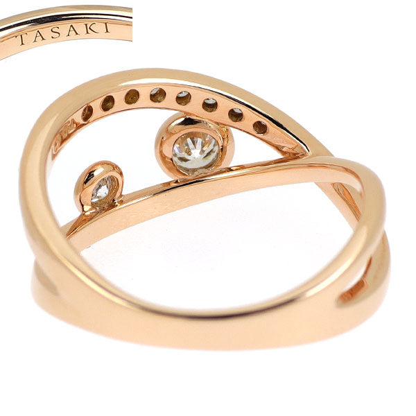 田崎真珠 K18PG ダイヤモンド リング 0.27ct
