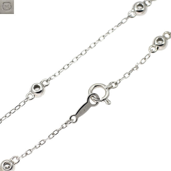 ミキモト K18WG ダイヤモンド ステーション ブレスレット 0.14ct
