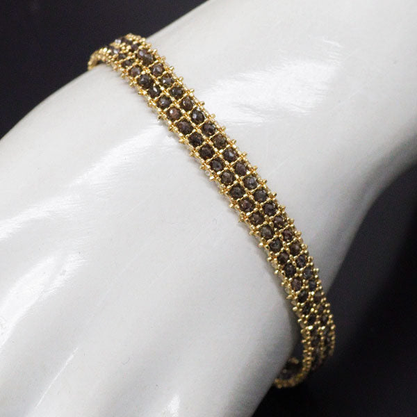 K18YG/ SV ダイヤモンド ブレスレット