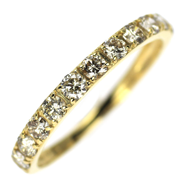 K18YG ダイヤモンド リング 0.50ct ハーフエタニティ