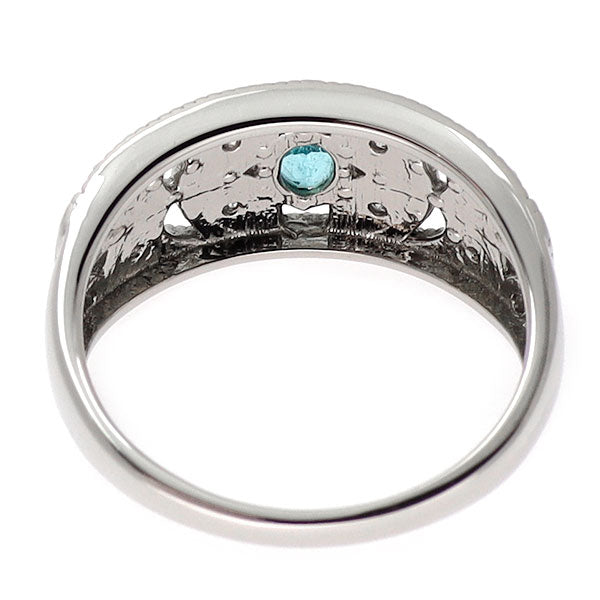 Pt900 パライバトルマリン ダイヤモンド リング 0.24ct D0.16ct
