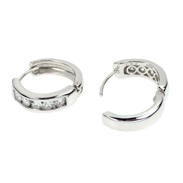 Pt900 ダイヤモンド ピアス 1.66ct フープ