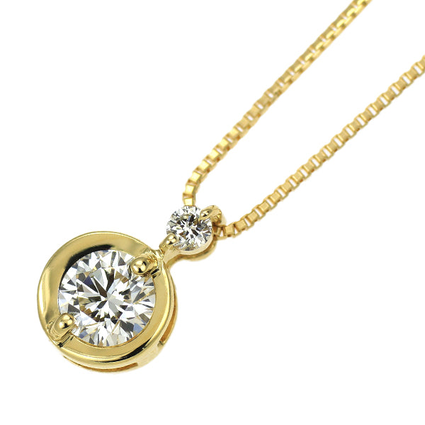 K18YG H&C ダイヤモンド ペンダントネックレス 0.20ct D0.02ct