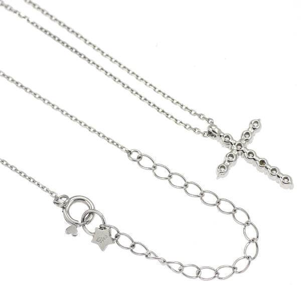 スタージュエリー Pt950 ダイヤモンド ペンダントネックレス 0.30ct クロス