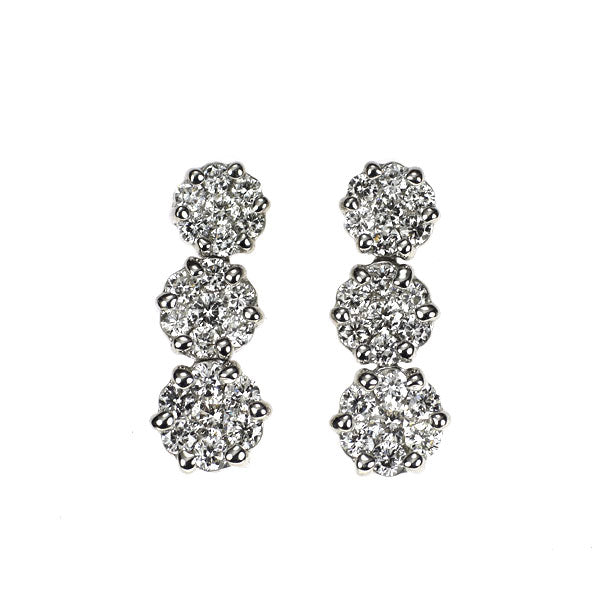 K18WG ダイヤモンド ピアス 0.50ct
