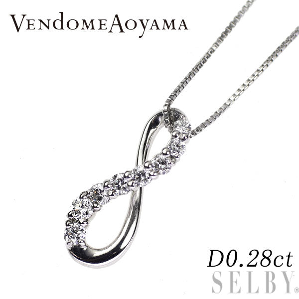 ヴァンドーム青山 Pt950/ Pt850 ダイヤモンド ペンダントネックレス 0.28ct