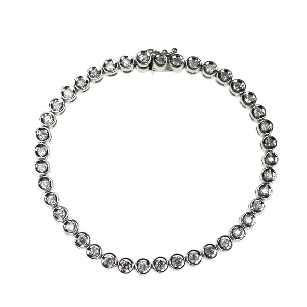 Pt850 ダイヤモンド テニス ブレスレット 2.00ct