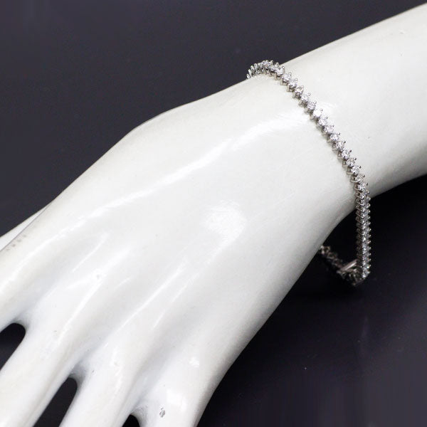 Pt850 ダイヤモンド ブレスレット 3.00ct テニス