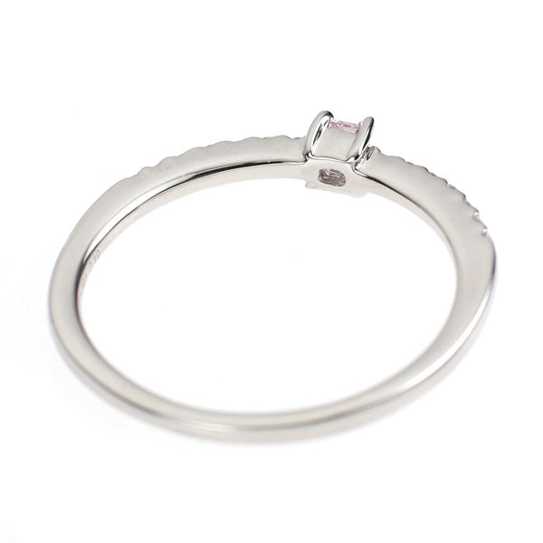 Pt900 天然ピンクダイヤモンド リング 0.081ct D0.10ct
