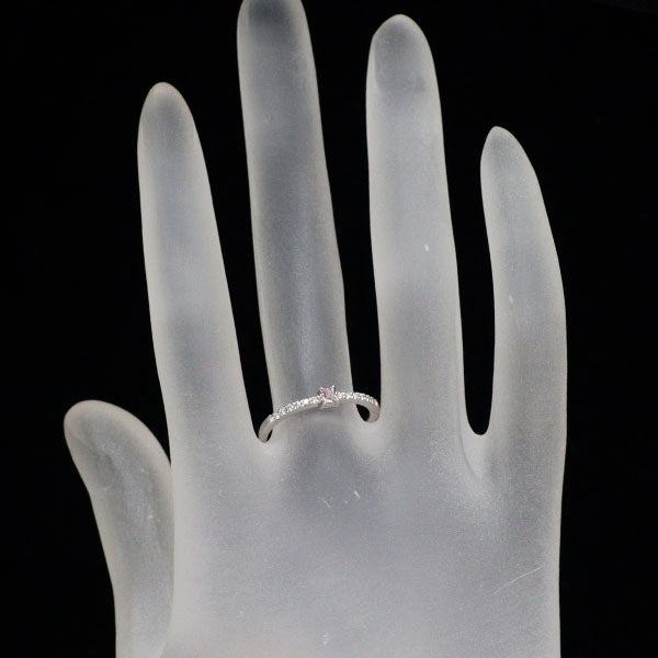 Pt900 天然ピンクダイヤモンド リング 0.081ct D0.10ct