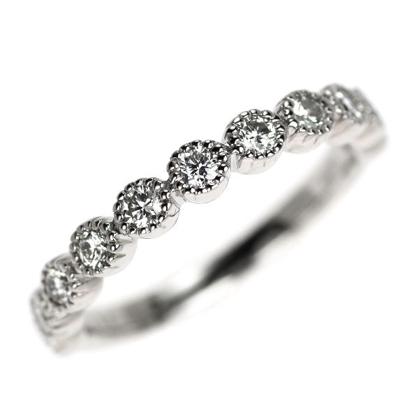 アガット/agete Pt900 ダイヤモンド リング 0.36ct ハーフエタニティ