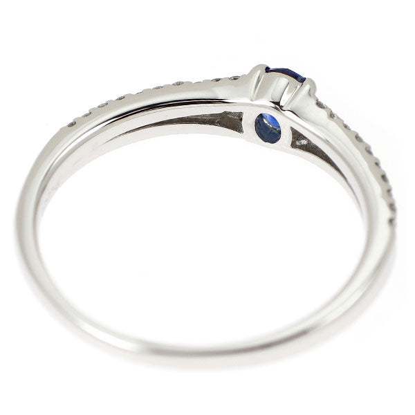 Pt950 ロイヤルブルーサファイア ダイヤモンド リング 0.31ct D0.21ct