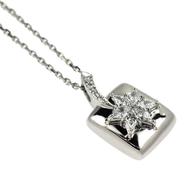 Pt900/Pt850 ダイヤモンド ペンダントネックレス 0.45ct D0.03ct スター 星