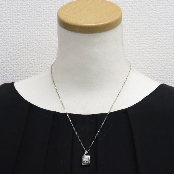 Pt900/Pt850 ダイヤモンド ペンダントネックレス 0.45ct D0.03ct スター 星